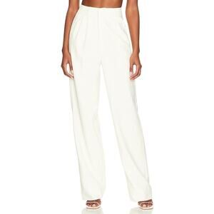 Revolve Nonchalant Label Pilar Pant Trouser Slim Fit Soft Cream White X-Small